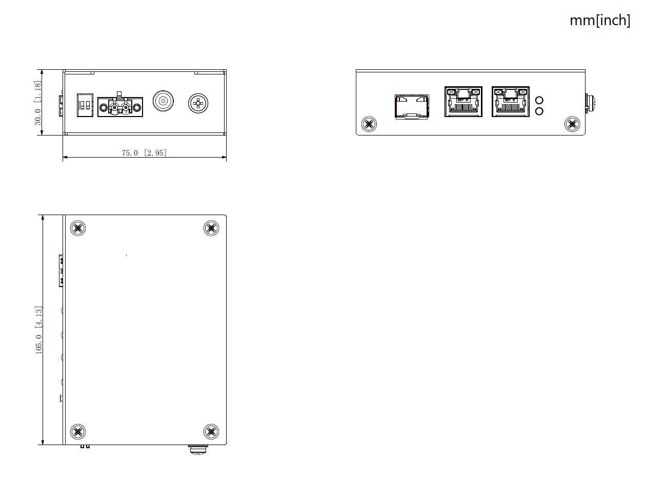 Dahua - PFS3103-1GT1ET-60-V2 - Switch - 2 Hi-PoE - 1 SFP