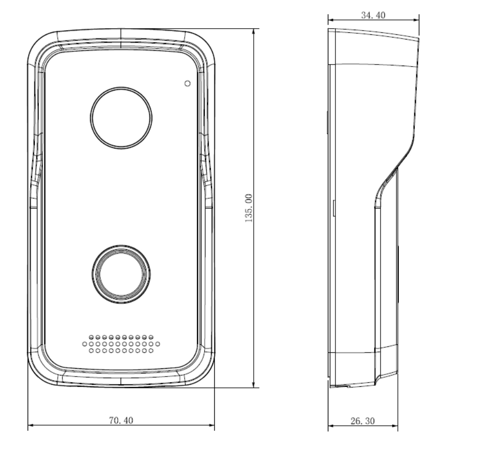 Dahua - VTO2111D-P-S3 - Kamera - PoE