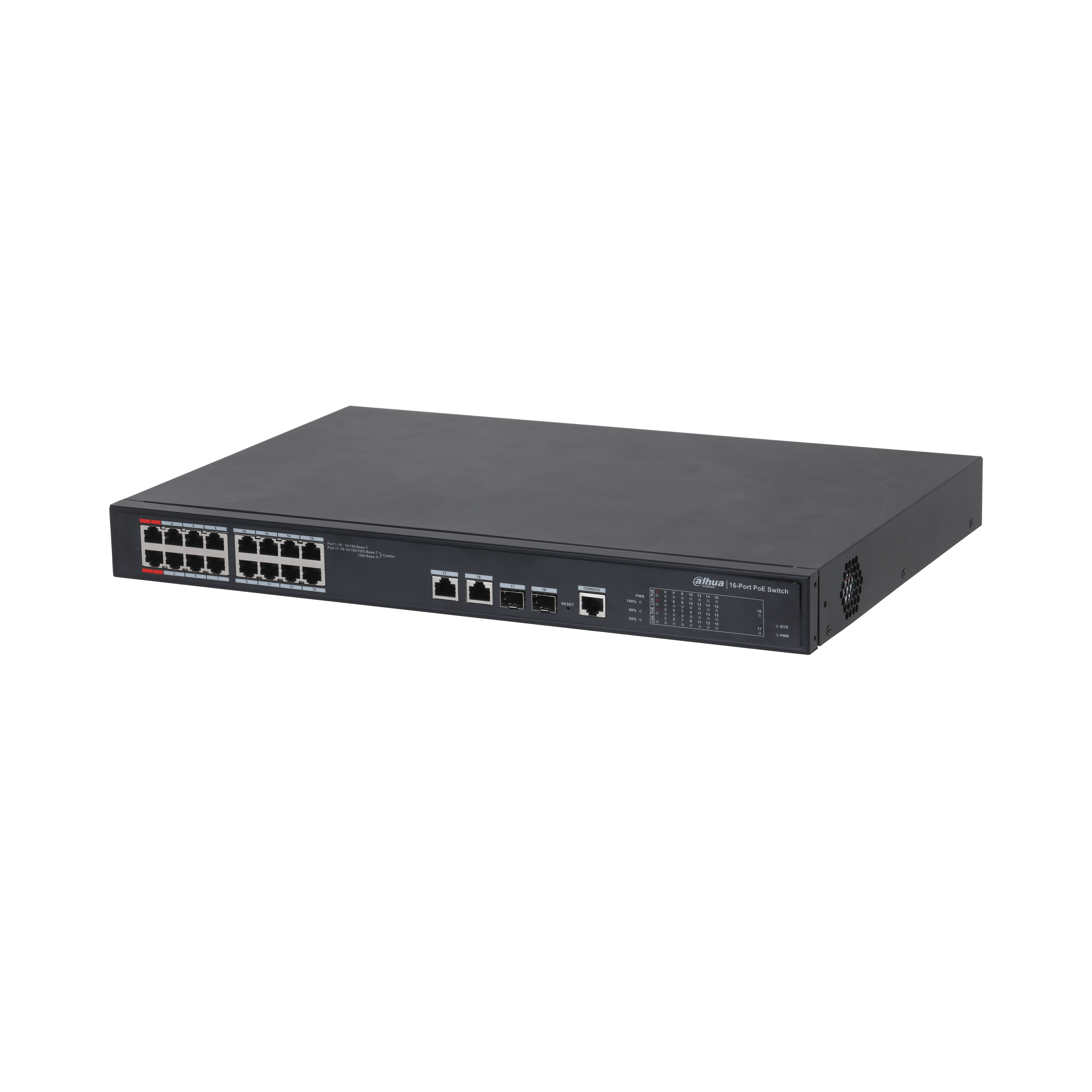 Dahua - PFS4218-16ET-240-V3 - Switch - 16 PoE