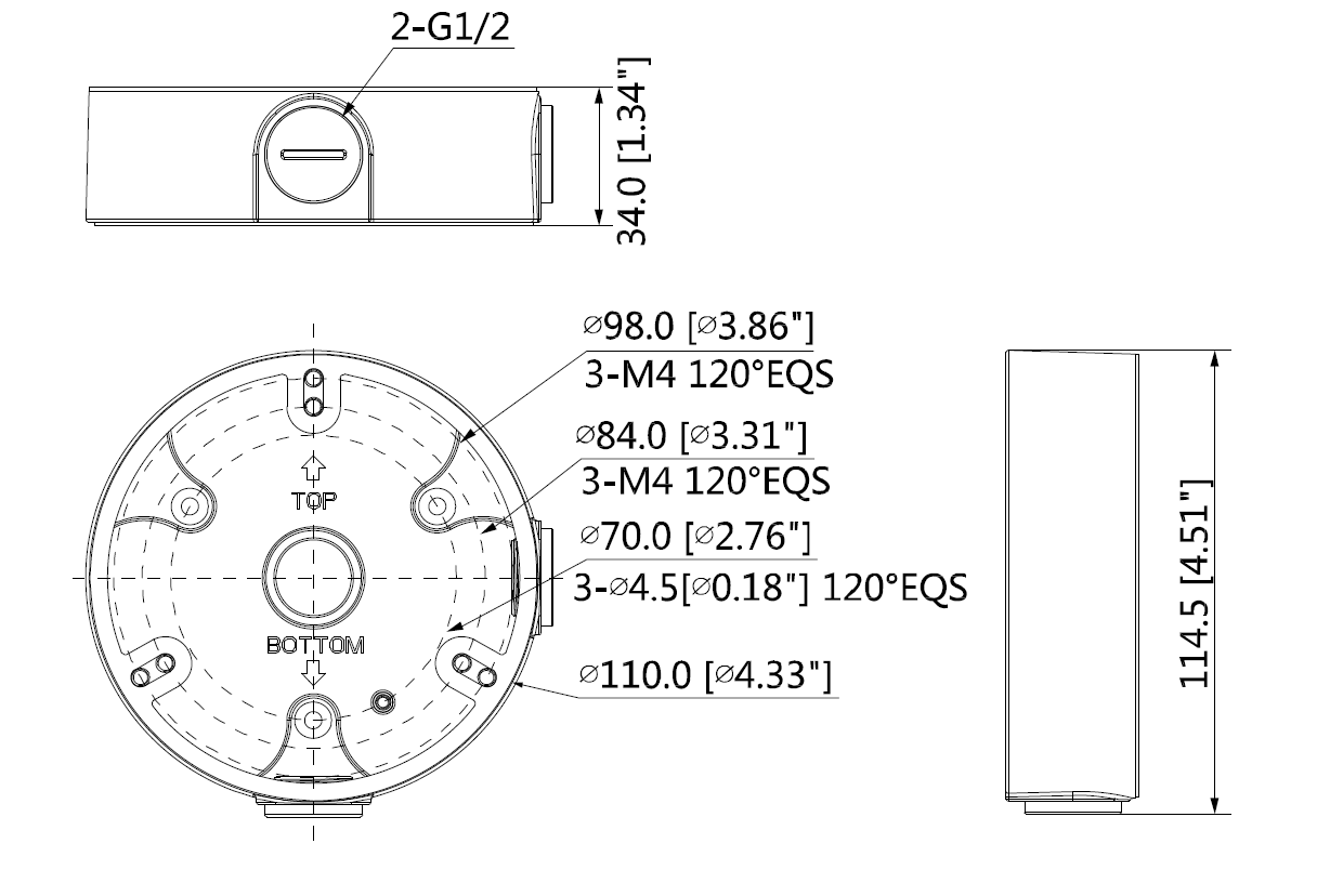 Dahua - PFA136-B - Zubehör - Anschlussdose