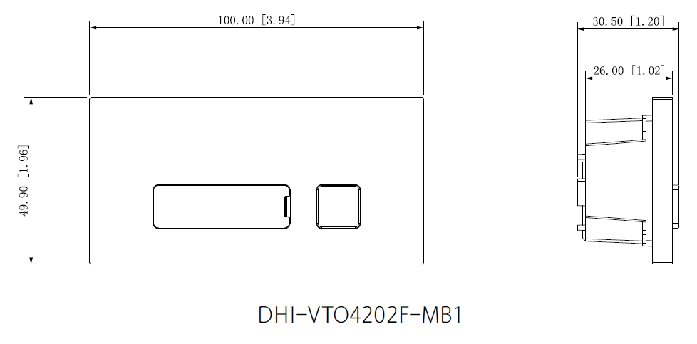 Dahua - VTO4202F-MB1 - 1 Knopf Modul