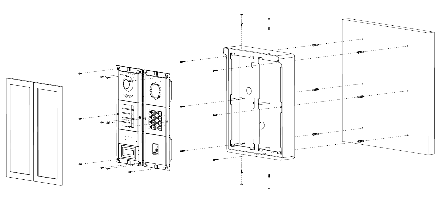 Dahua - VTM06R6 - 6 Modul Aufputz Regendach
