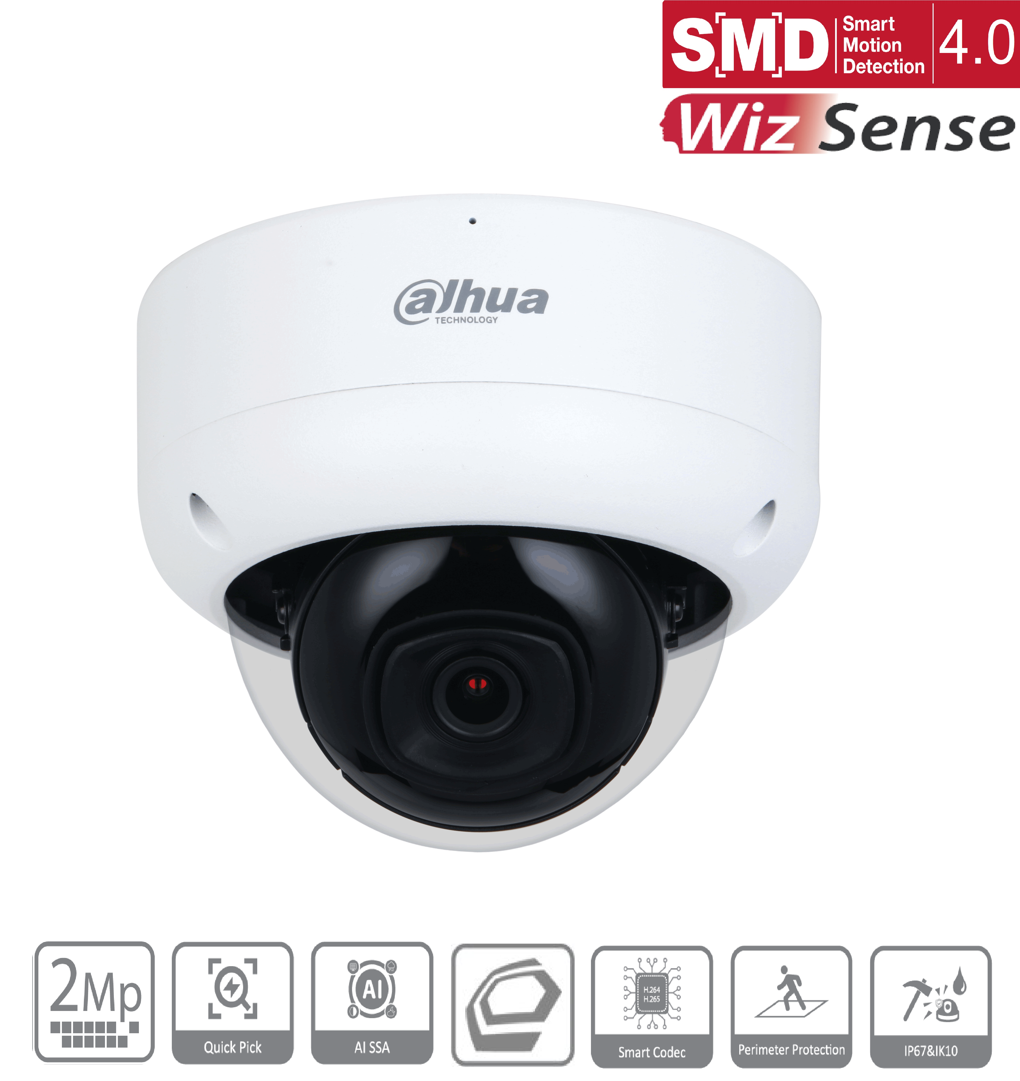 Dahua - IPC-HDBW3241EP-S-0280B-S2 - IP - Dome