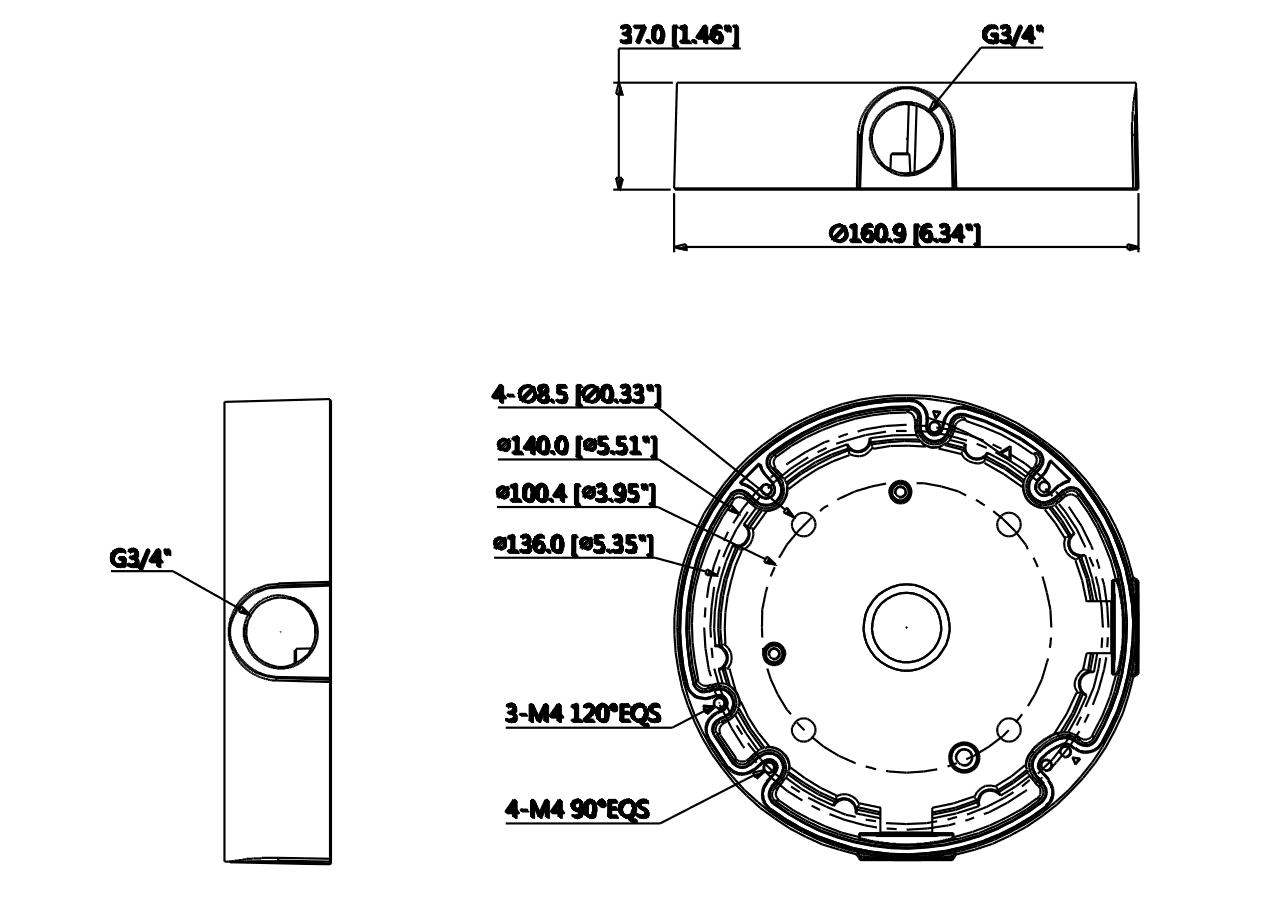 Dahua - PFA138 - Zubehör - Anschlussdose