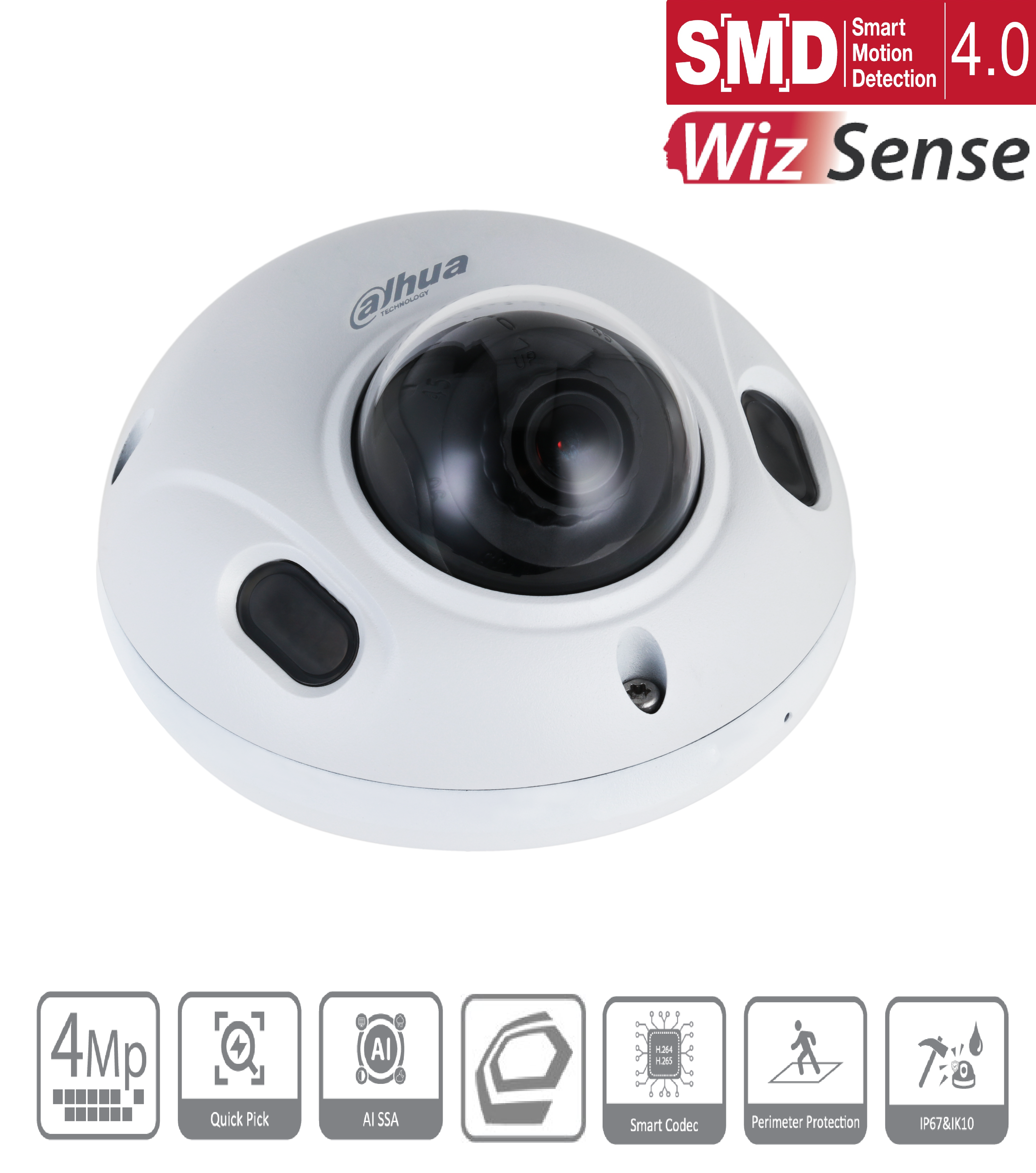 Dahua - IPC-HDBW3441FP-AS-0280B-S2 - IP - Dome