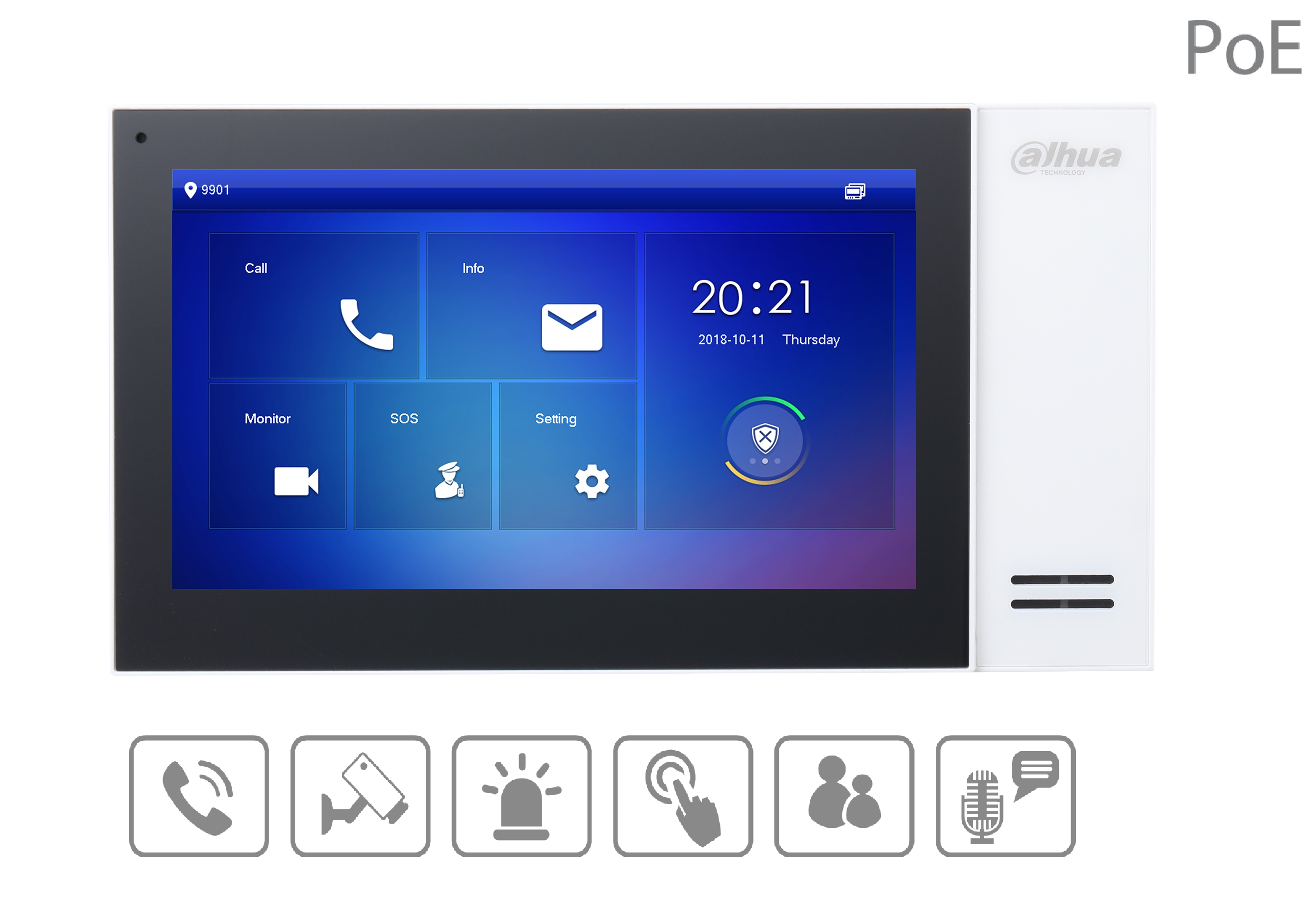 Dahua - VTH2421FW-P - Monitor - PoE - weiß