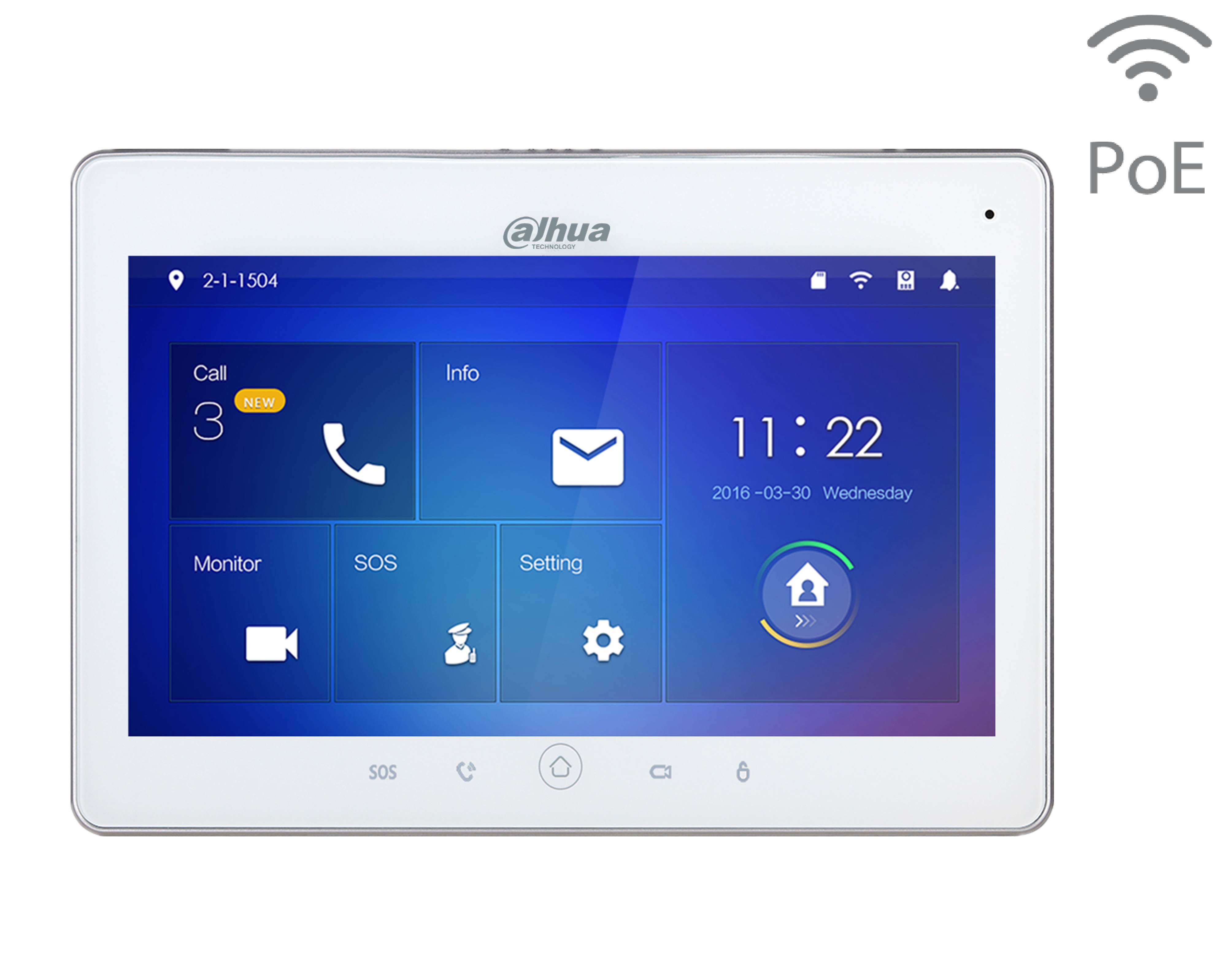 Dahua - VTH5241DW-S2 - Monitor - PoE - Wifi - Weiß