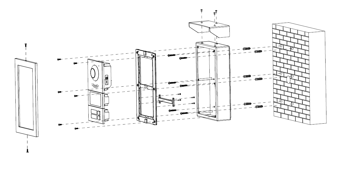 Dahua - VTM52R2 - 2 Modul Aufputz Regendach