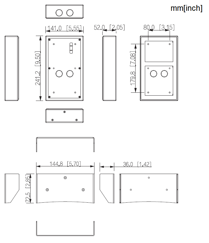 Dahua - VTM52R2 - 2 Modul Aufputz Regendach