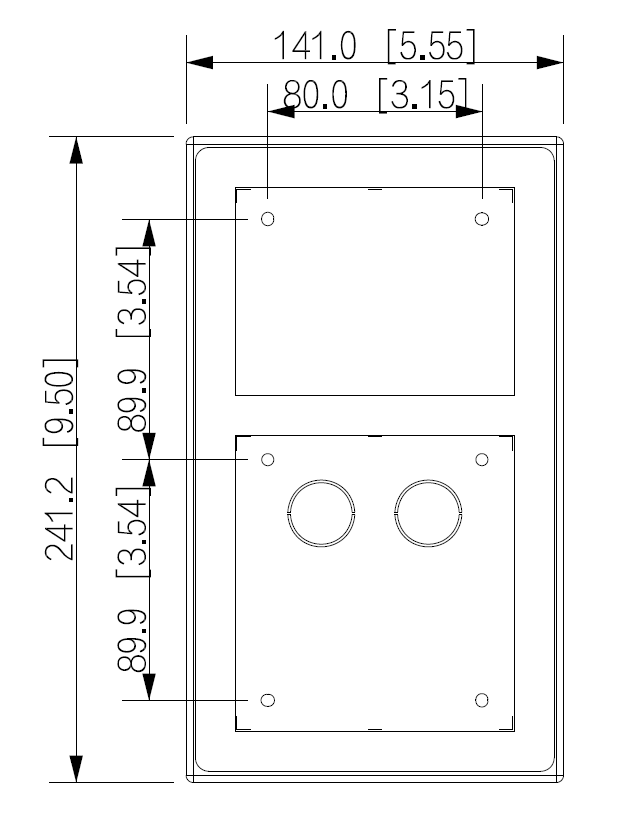Dahua - VTM52R2 - 2 Modul Aufputz Regendach