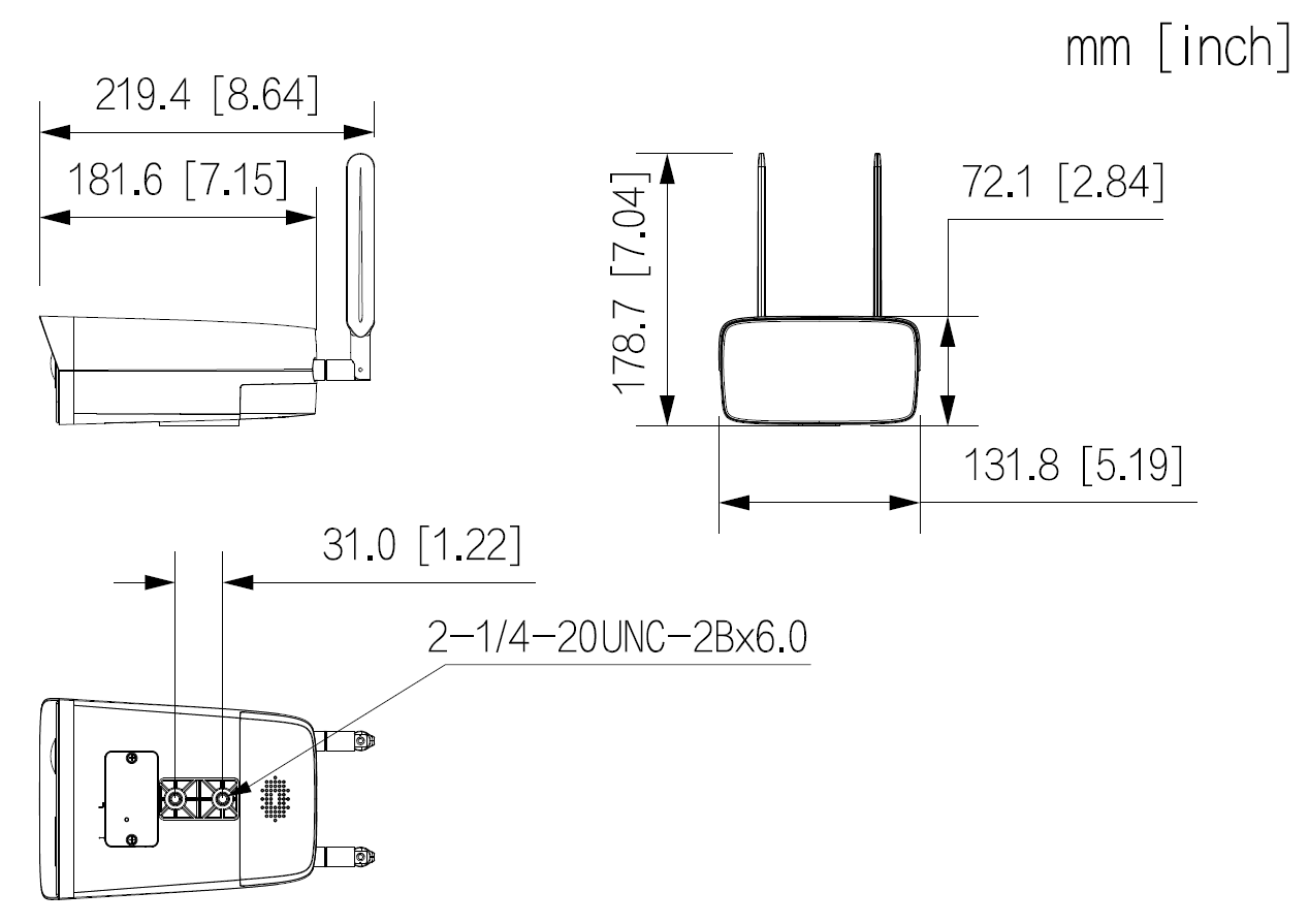 Dahua - IPC-HFW3441DGP-AS-4G-NL668EAU-B-0280B - IP - Bullet - 4G
