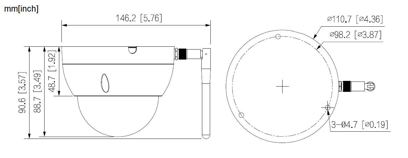 Dahua - IPC-HDBW1430DEP-SW-0280B - Wifi - Dome