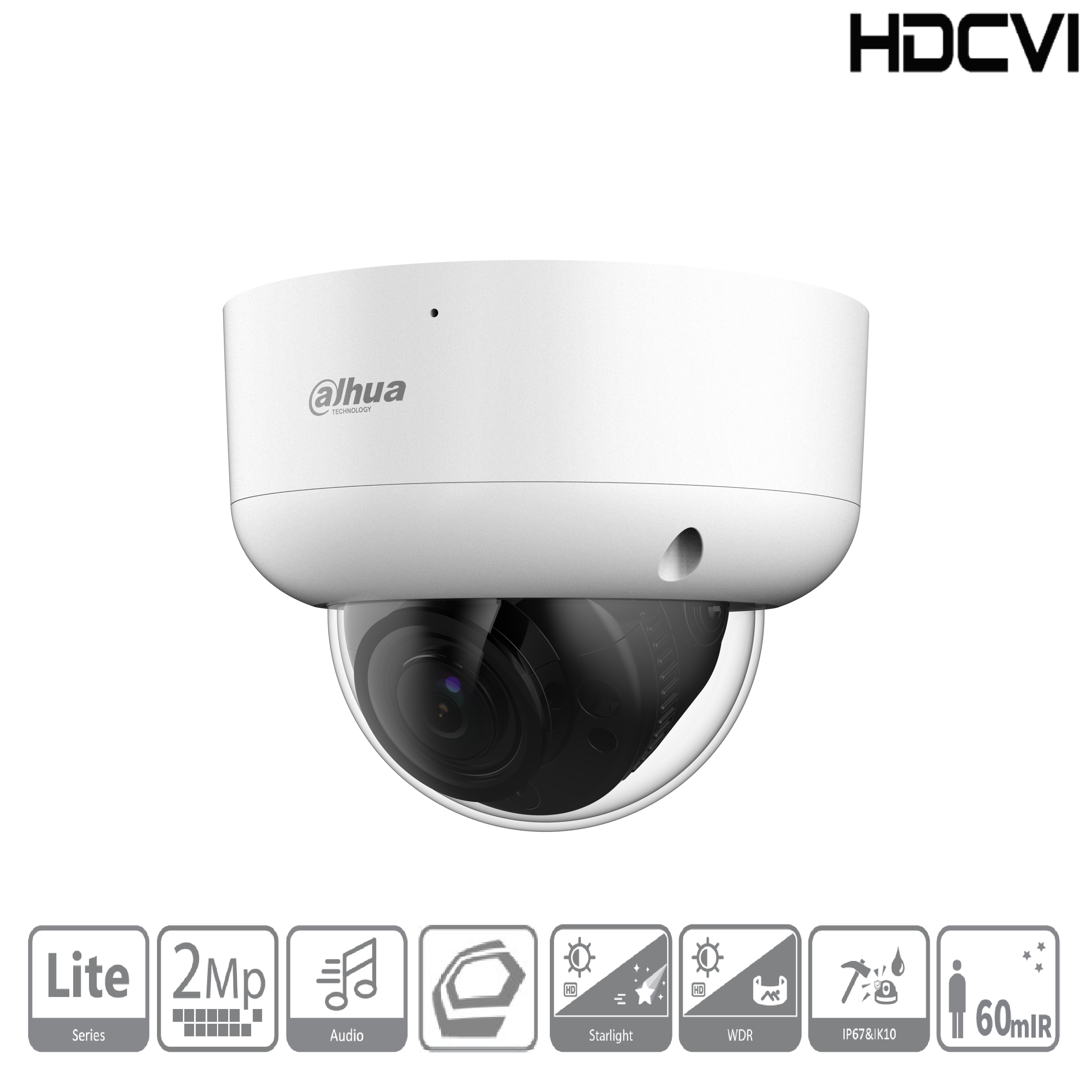 Dahua - HAC-HDBW1231RAP-Z-A-2712 - HDCVI - Dome