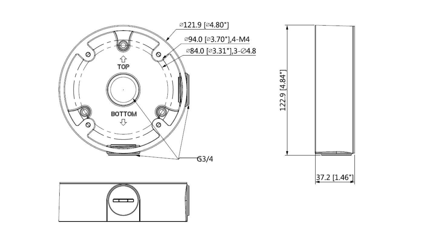 Dahua - PFA13C - Zubehör - Anschlussdose
