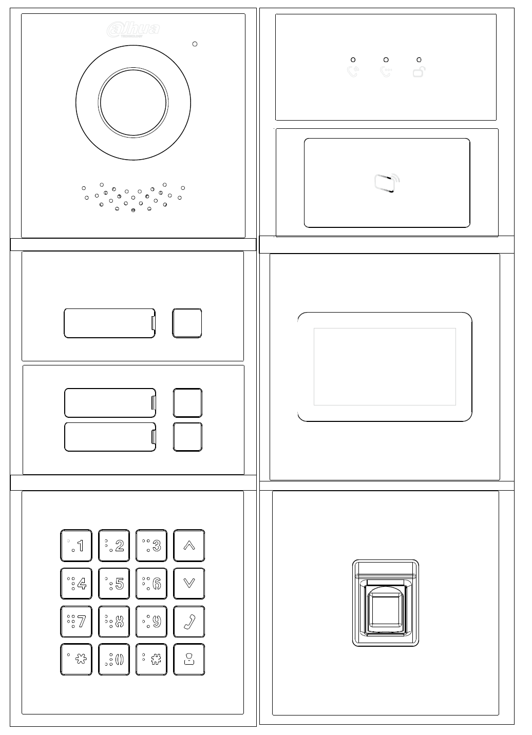 Dahua - VTO4202F-P1 - Kamera Modul 1 Knopf - Hybrid