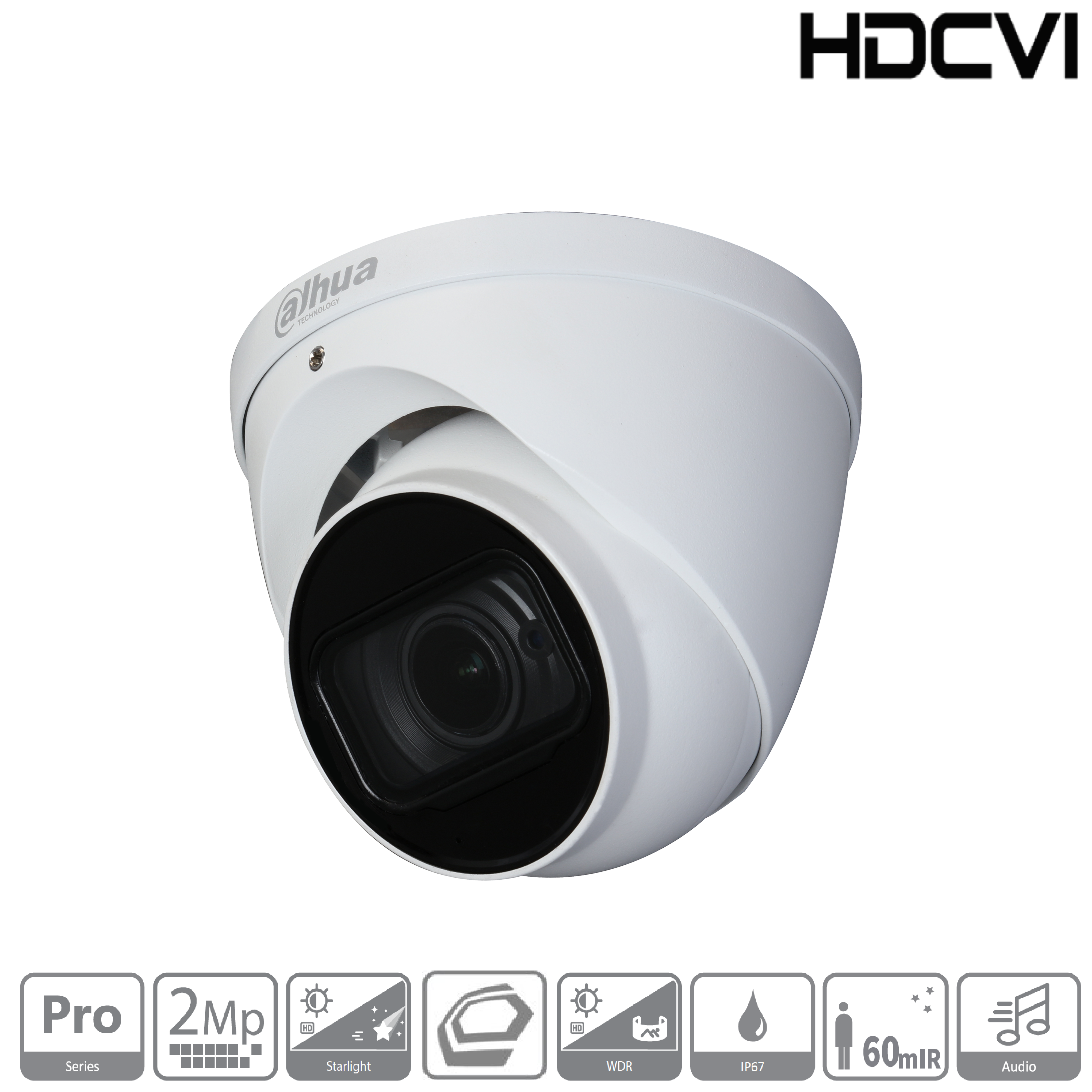 Dahua - HAC-HDW2241TP-Z-A-S2-DIP - HDCVI - Eyeball