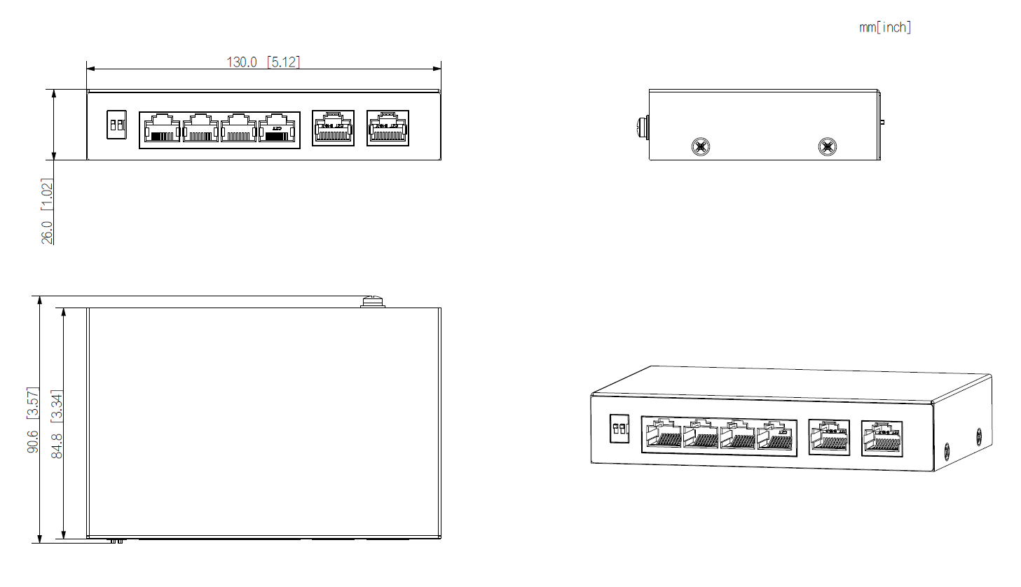 Dahua - PFS3006-4GT-60-V2 - Switch - 4 PoE-GB