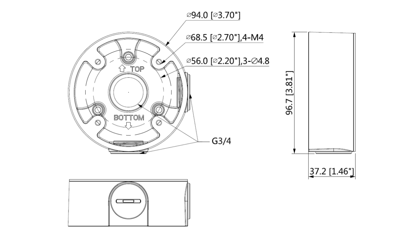 Dahua - PFA13A-E - Zubehör - Anschlussdose