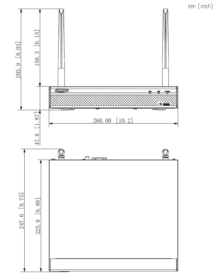Dahua - NVR1104HS-W-S2 - NVR - 4 Kanal - Wi-Fi
