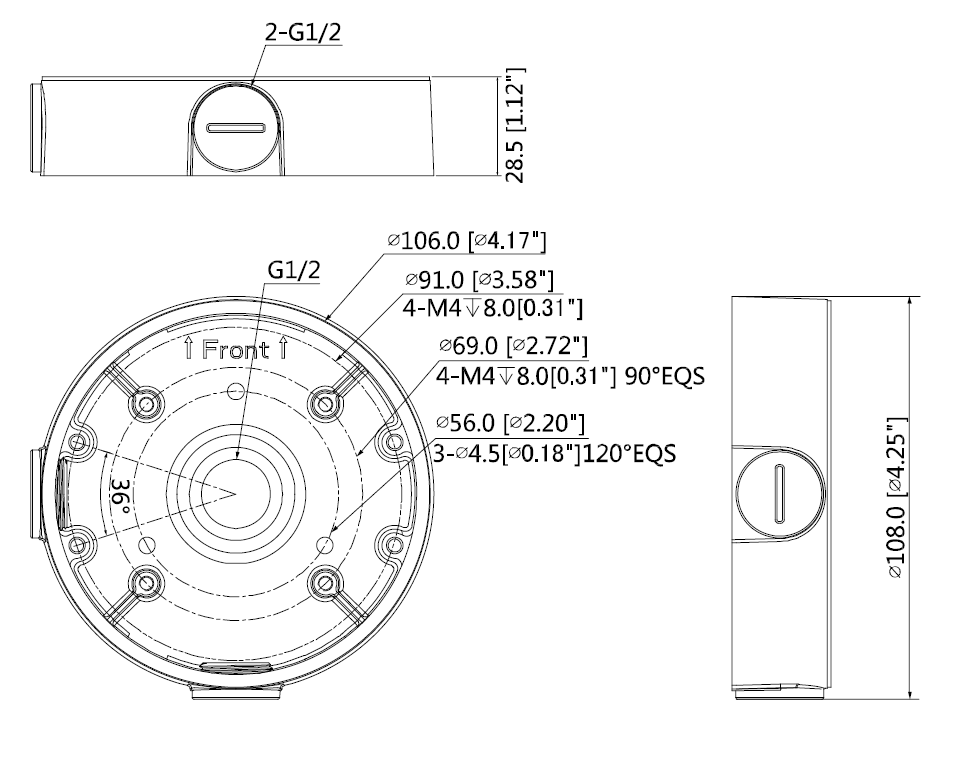 Dahua - PFA139 - Zubehör - Anschlussdose