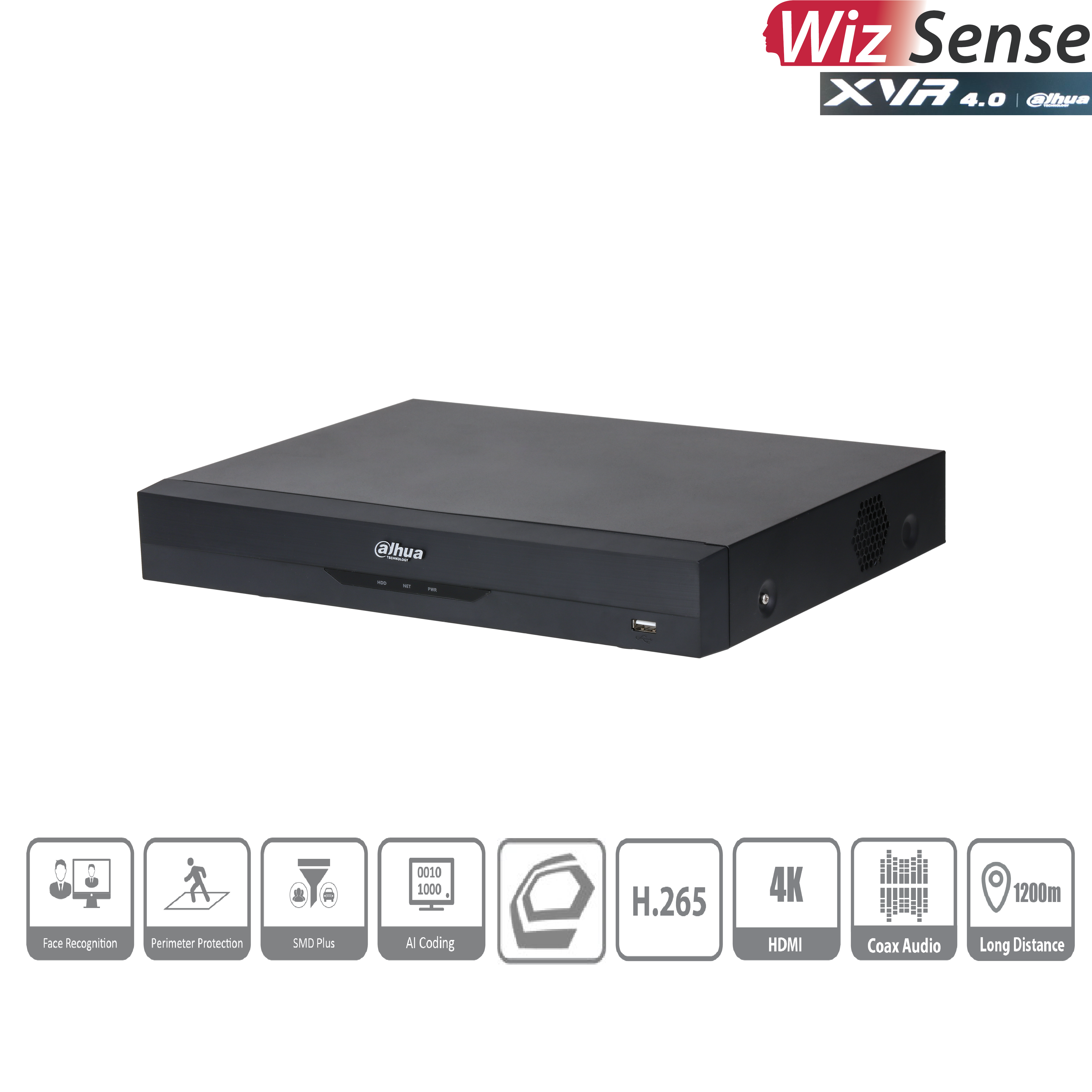 Dahua - XVR7108H-4K-I3 - XVR - 8 Kanal - SMD