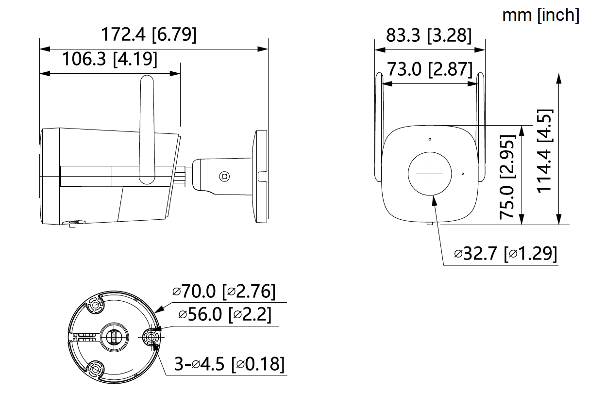 Dahua - IPC-HFW1430DTP-STW-0280B - Wifi - Bullet