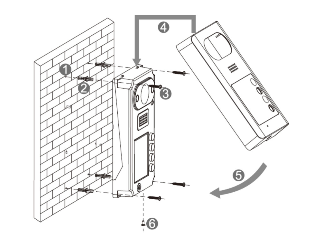 Dahua - VTO3211D-P4-S2 - 4 Knopf Kamera Station - IP