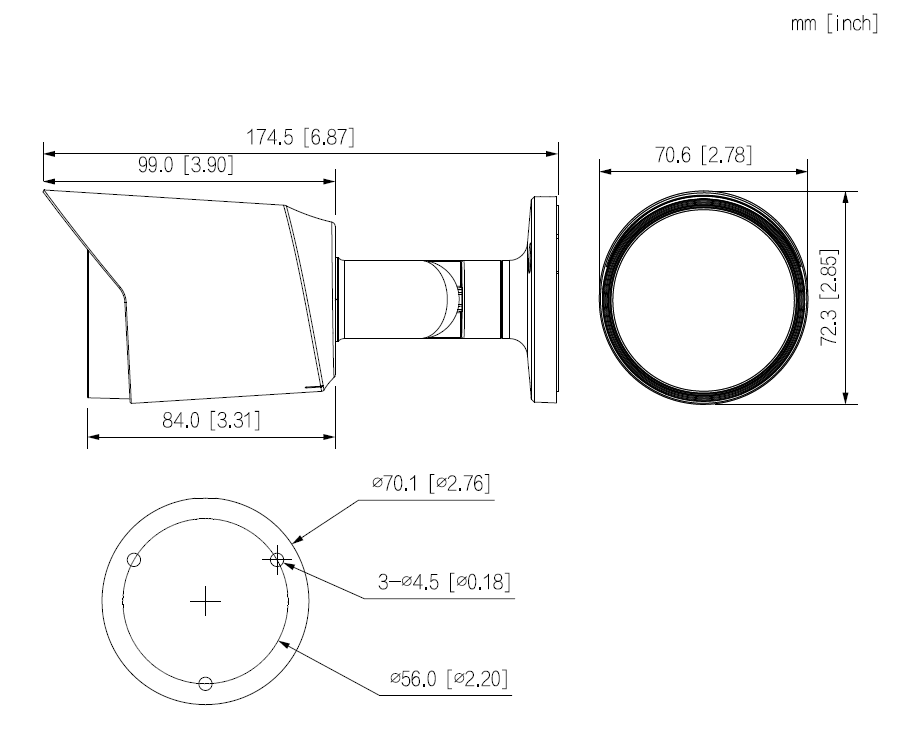 Dahua - HAC-HFW1200TP-0280B-S6 - HDCVI - Bullet