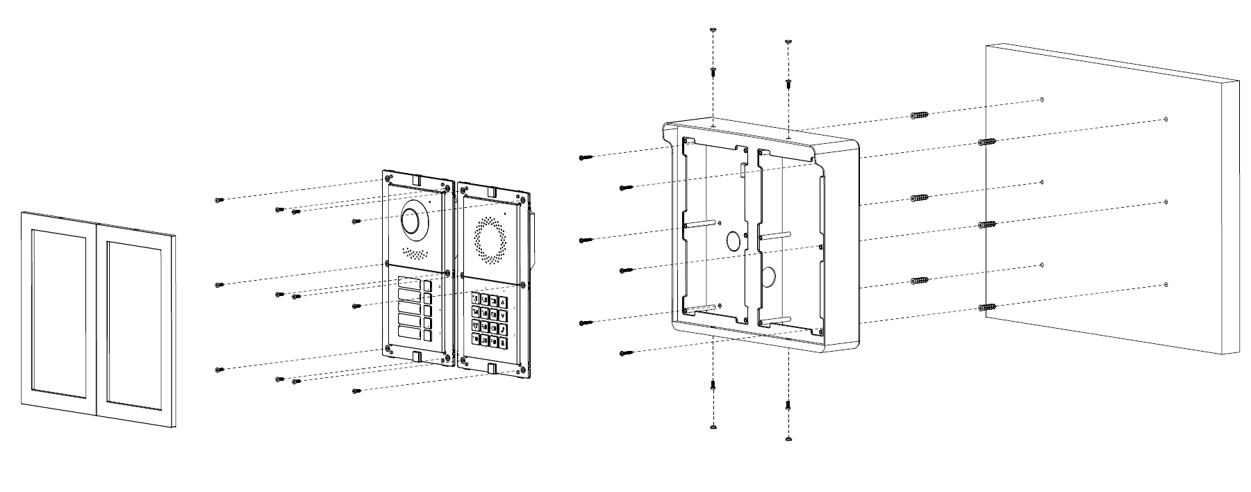 Dahua - VTM04R4 - 4 Modul Aufputz Regendach
