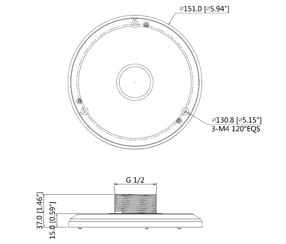 Dahua - PFA100 - Zubehör - Aufhängeadapter