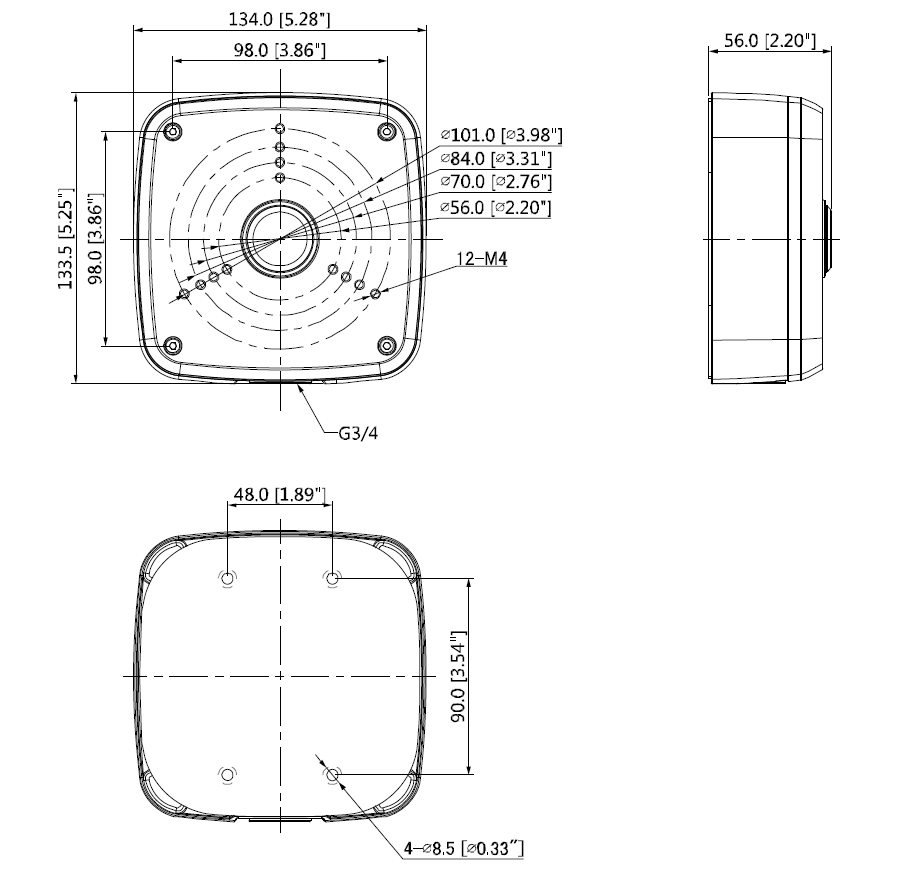 Dahua - PFA122 - Zubehör - Anschlussdose