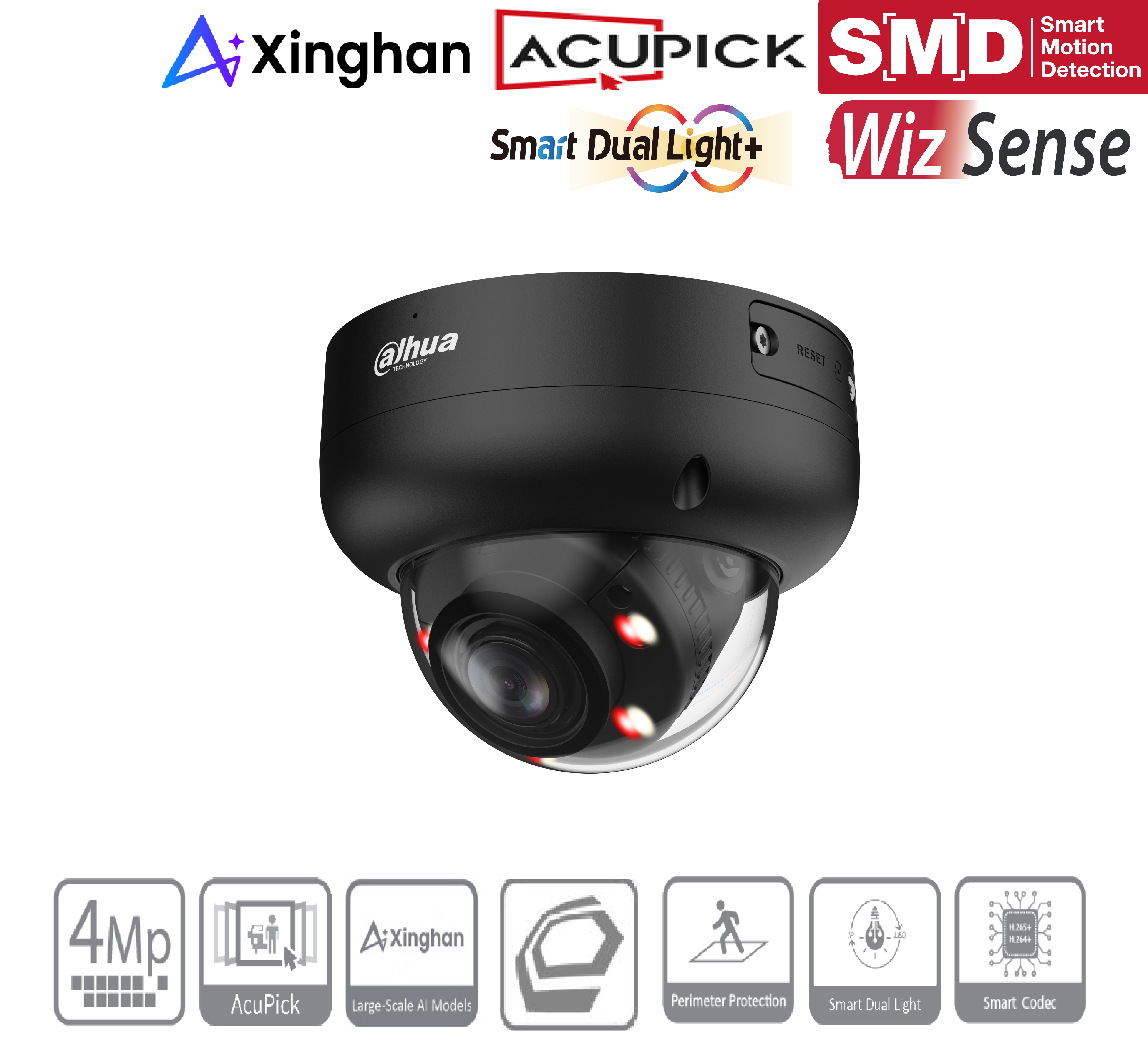 Dahua - IPC-HDBW3449RP-ZS-IL-Black - IP - Dome